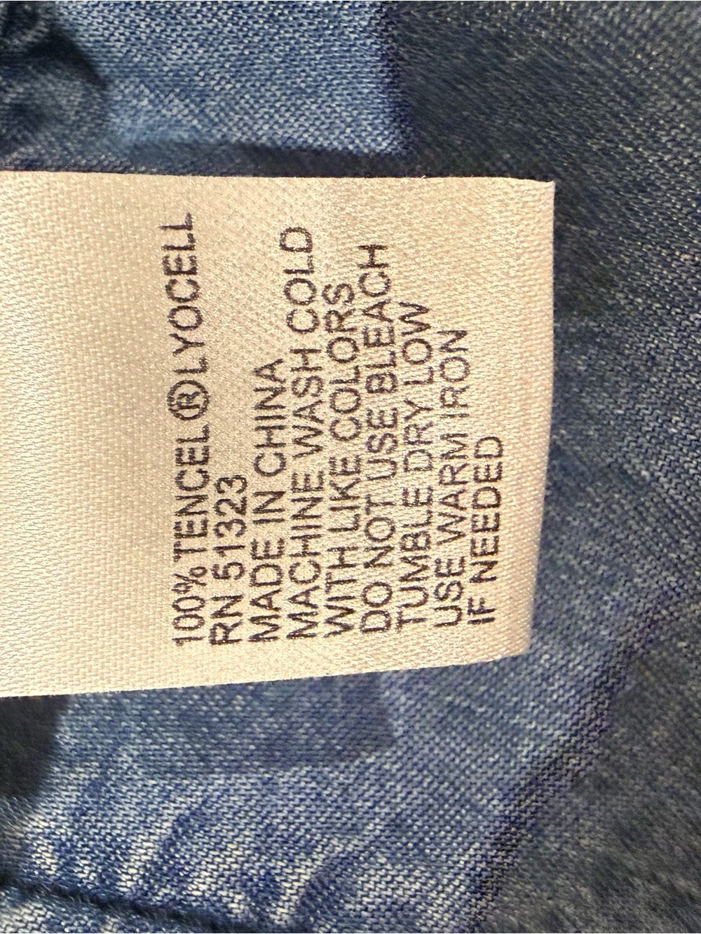 Cremieux Tencel Chambray Shirt Dress Small Denim Blue Button Front - Picture 4 of 5